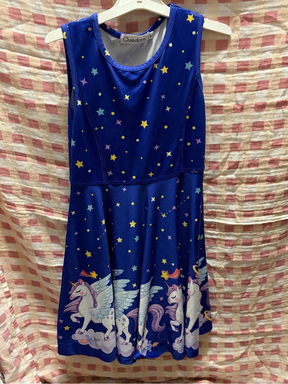 Girls' Blue Unicorn & Stars Halloween Costume Dress